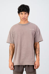 Chase The Horizon Cotton Tee - Brown