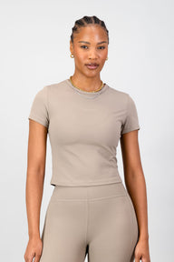 Olivia Fitted Tee - Cashew