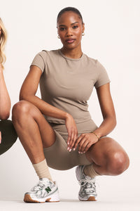 Olivia Fitted Tee - Cashew