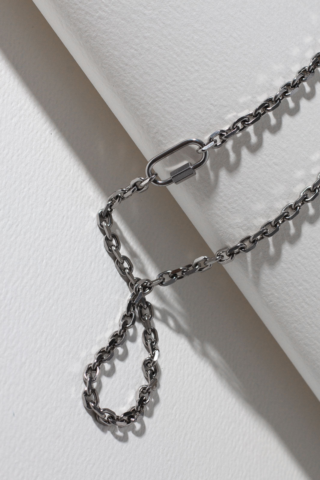 Lock Chain Necklace - Silver