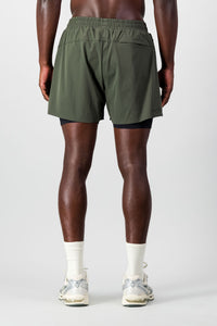 Move 2-in-1 Short - Forest Green